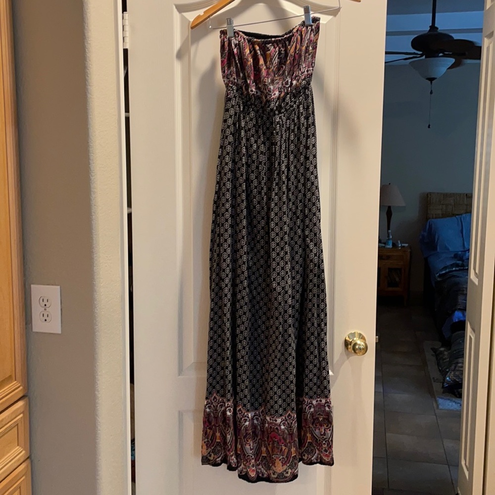 Strapless maxi dress